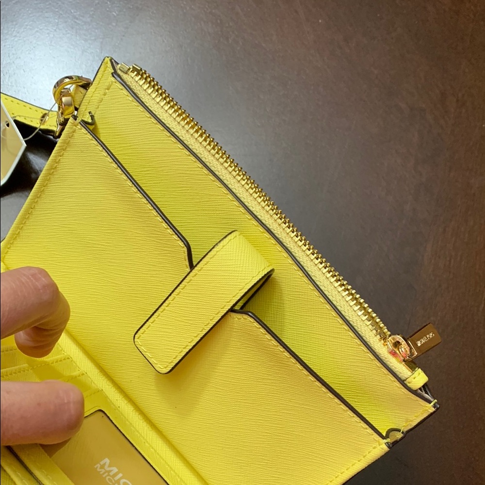 Michael Kors Sunny Yellow Clutch Wallet - Picture 7 of 10